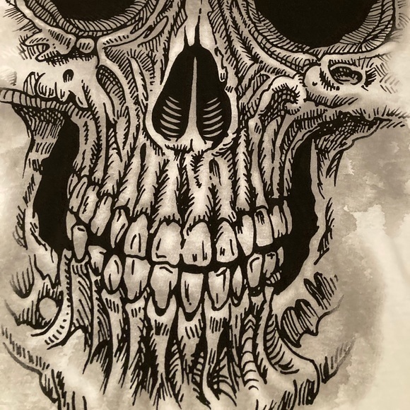 Skull T-shirt Men’s 2X (50-52). White NEW Halloween - Picture 4 of 10